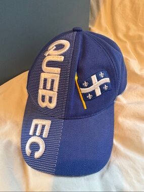 Blue Quebec Embroidered Baseball Cap